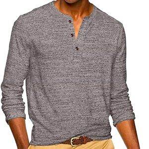 J. Crew Factory Long Sleeve Henley in Slub Cotton NEW!